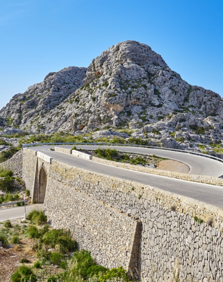 Fotografía de la carretera que lleva a La Calobra