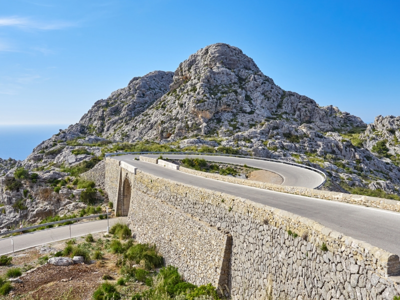 Fotografía de la carretera que lleva a La Calobra