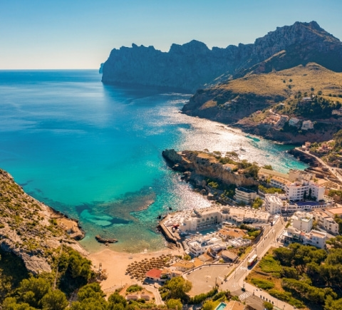 Vista áerea de Cala Sant Vicenç