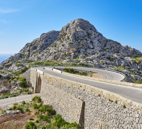 Imagen de la carretera que lleva a La Calobra