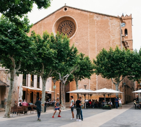 Fotografía de la Plaza Mayor de Pollensa