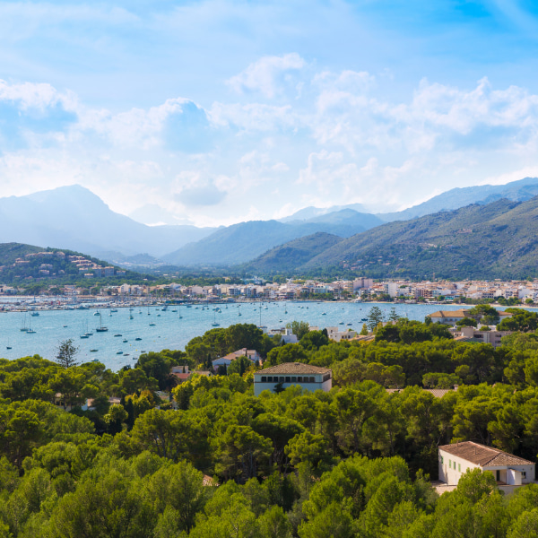 Fotografía panorámica de Puerto Pollensa